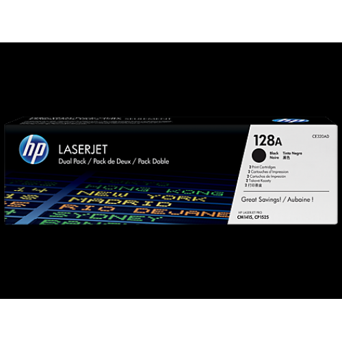 HP CE320AD (128A) IKILI PAKET SIYAH TONER 