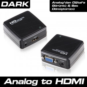 DARK (DK-HD-AVGAXHDMI) ANALOG VGA/SES-DIJITAL HDMI AKTIF DONUSTURUCU
