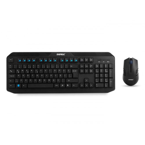 EVEREST KM-8000 KABLOSUZ Q KLAVYE+MOUSE SET SIYAH