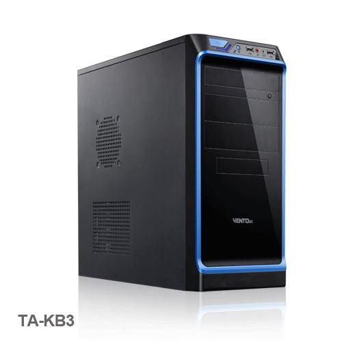 VENTO TA-KB3 400W USB2.0 1x8CM FAN SIYAH/MAVI ATX SIYAH KASA