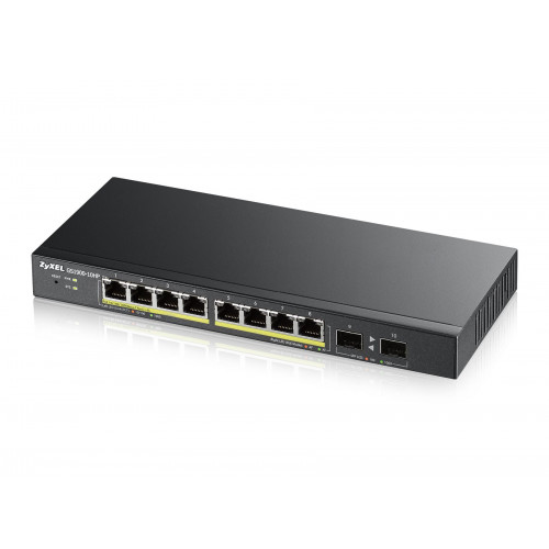 ZYXEL GS1900-10HP 8 PORT 100/100/1000 POE 77W +2SFP YONETILEBILIR SWITCH