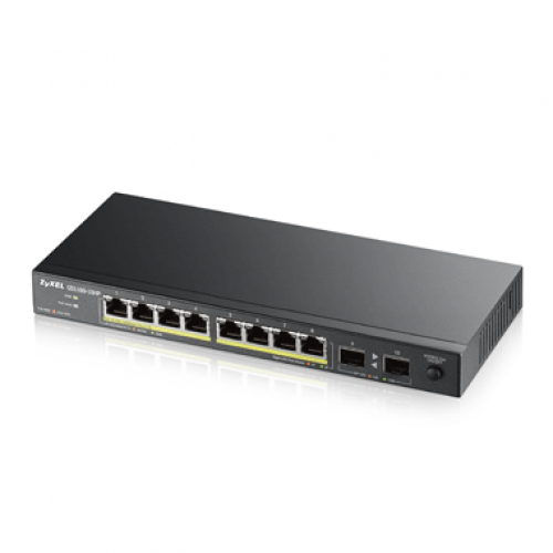 ZYXEL GS1100-10HP 8 PORT 10/100/1000 POE 130W +2SFP YONETILEMEZ SWITCH