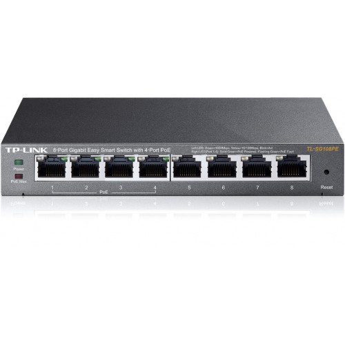 TP-LINK TL-SG108PE 8 PORT 10/100/1000 4xPOE 65W YONETILEBILIR SWITCH