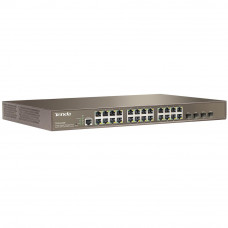 TENDA TEG3224P 24 PORT 10/100/1000 POE 370W +4SFP YONETILEBILIR SWITCH