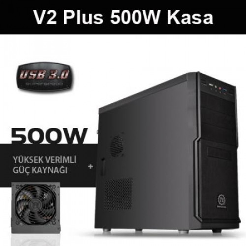 THERMALTAKE V2 PLUS 500W USB3.0 SIYAH KASA (VO550B1N2E)