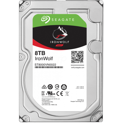 SEAGATE IRONWOLF 8 TB 7200RPM SATA3 256MB 210MB/S RV 180TB/Y NAS (ST8000VN0022)