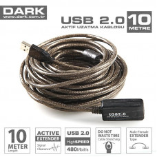 DARK USB 2.0 10M AKTIF UZATMA KABLOSU (DK-CB-USB2EXTL10A)