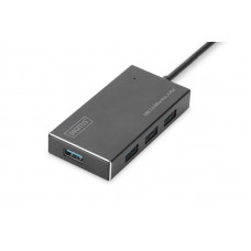 DIGITUS DA-70240 USB3.0 4 PORT USB COKLAYICI MAT SIYAH