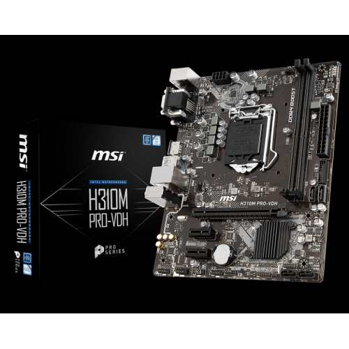 MSI H310M PRO-VDH 1151P DDR4 SES GLAN HDMI/DVI/VGA SATA3 USB3.1 MATX