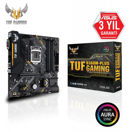 ASUS TUF B360M-PLUS GAMING 1151P DDR4 SES GLAN HDMI/DVI SATA3 USB3.1 MATX