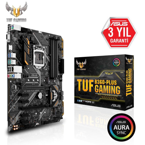 ASUS TUF B360-PLUS GAMING 1151P DDR4 SES GLAN HDMI/VGA SATA3 USB3.1 ATX