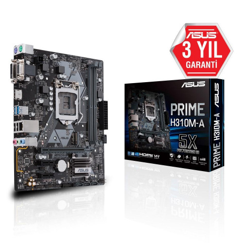 ASUS PRIME H310M-A 1151P DDR4 SES GLAN HDMI/DVI/VGA SATA3 USB3.1 MATX