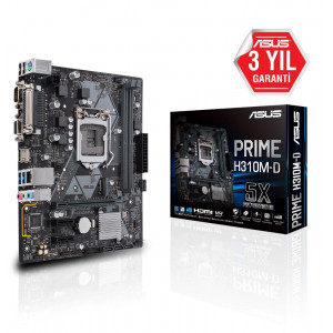 ASUS PRIME H310M-D 1151P DDR4 SES GLAN HDMI/VGA SATA3 USB3.1 MATX