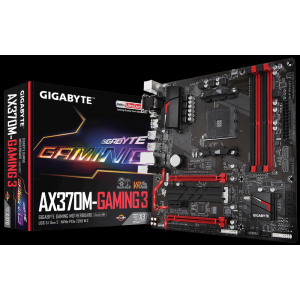 GIGABYTE AX370M-GAMING 3 AM4 DDR4 SES GLAN HDMI/DVI/VGA SATA3 USB3.1 MATX