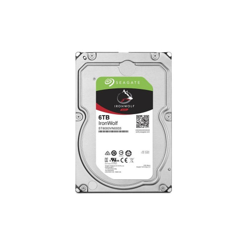 SEAGATE IRONWOLF 6 TB 7200RPM SATA3 256MB 210MB/S RV 180TB/Y NAS (ST6000VN0033)