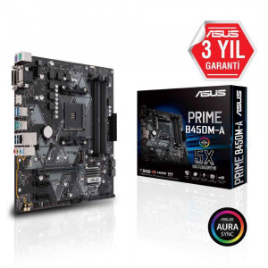 ASUS PRIME B450M-A AM4 DDR4 SES GLAN HDMI/DVI/VGA SATA3 USB3.1 MATX