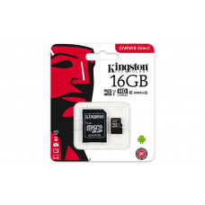 16 GB KINGSTON CANVAS SELECT MICRO SDHC UHS-1 CLASS 10 80MB/S (SDCS/16GB)