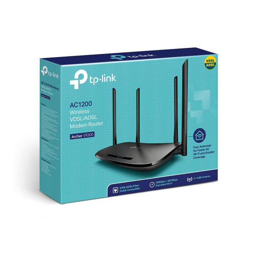 TP-LINK ARCHER VR300 5 PORT AC1200 5GHz 4x2dBI DUAL BAND MODEM/ROUTER