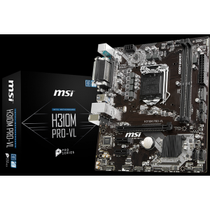 MSI H310M PRO-VL 1151P DDR4 SES GLAN VGA SATA3 USB3.1 MATX