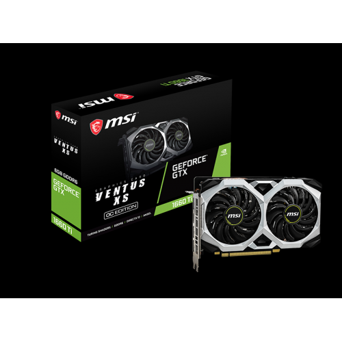 MSI GTX 1660-TI 6GB GDDR6 192BIT VENTUS 3xDP/HDMI (GTX 1660 TI VENTUS XS 6G OC)