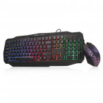 DARK ELITE FORCE GKM1000 GAMING USB KABLOLU Q KLAVYE MOUSE SET SIYAH