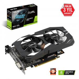 ASUS GTX1660-TI 6GB GDDR6 192BIT DUAL  DP/HDMI/DVI (DUAL-GTX1660TI-6G)