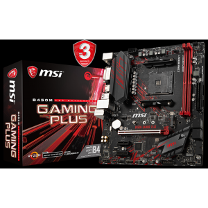 MSI B450M GAMING PLUS AM4 DDR4 SES GLAN HDMI/DVI SATA3 USB3.1 MATX