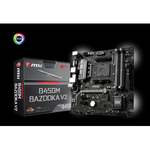 MSI B450M BAZOOKA V2 AM4 DDR4 SES GLAN HDMI/DVI SATA3 USB3.1 ATX