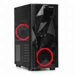 DARK DIAMOND 2x12CM FAN USB3.0 PENCERELI ATX SIYAH KASA(DKCHDIAMOND)