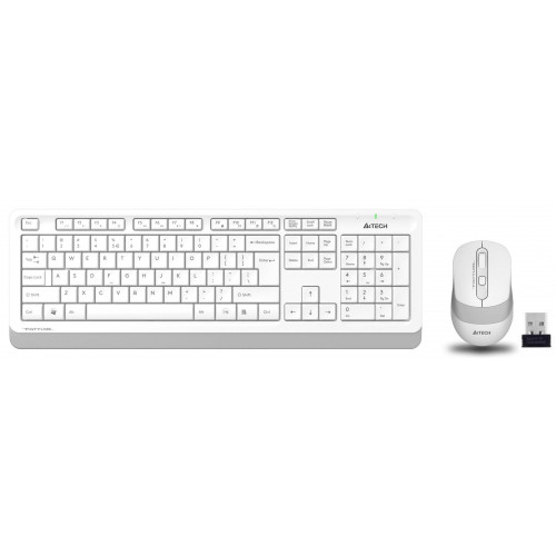 A4 TECH FG1010 USB KABLOSUZ Q MULTIMEDIA KLAVYE + MOUSE SET BEYAZ