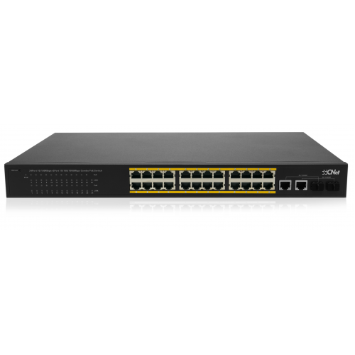 CNET CSH-2422GSP 24 PORT 10/100 2x10/100/1000 POE 300W +2SFP YONETILEMEZ SWITCH