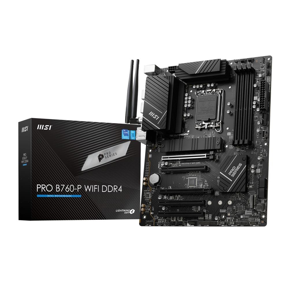 Msı PRO B760-P WIFI DDR4 Intel B760 Soket 1700 DDR4 5333(OC)MHz ATX Gaming (Oyuncu) Anakart - görsel 2
