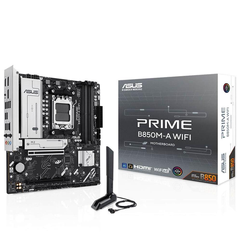Asus Prime B850M-A WIFI 8000MHz (OC) DDR5 Soket AM5 M.2 HDMI DP mATX Anakart - görsel 2