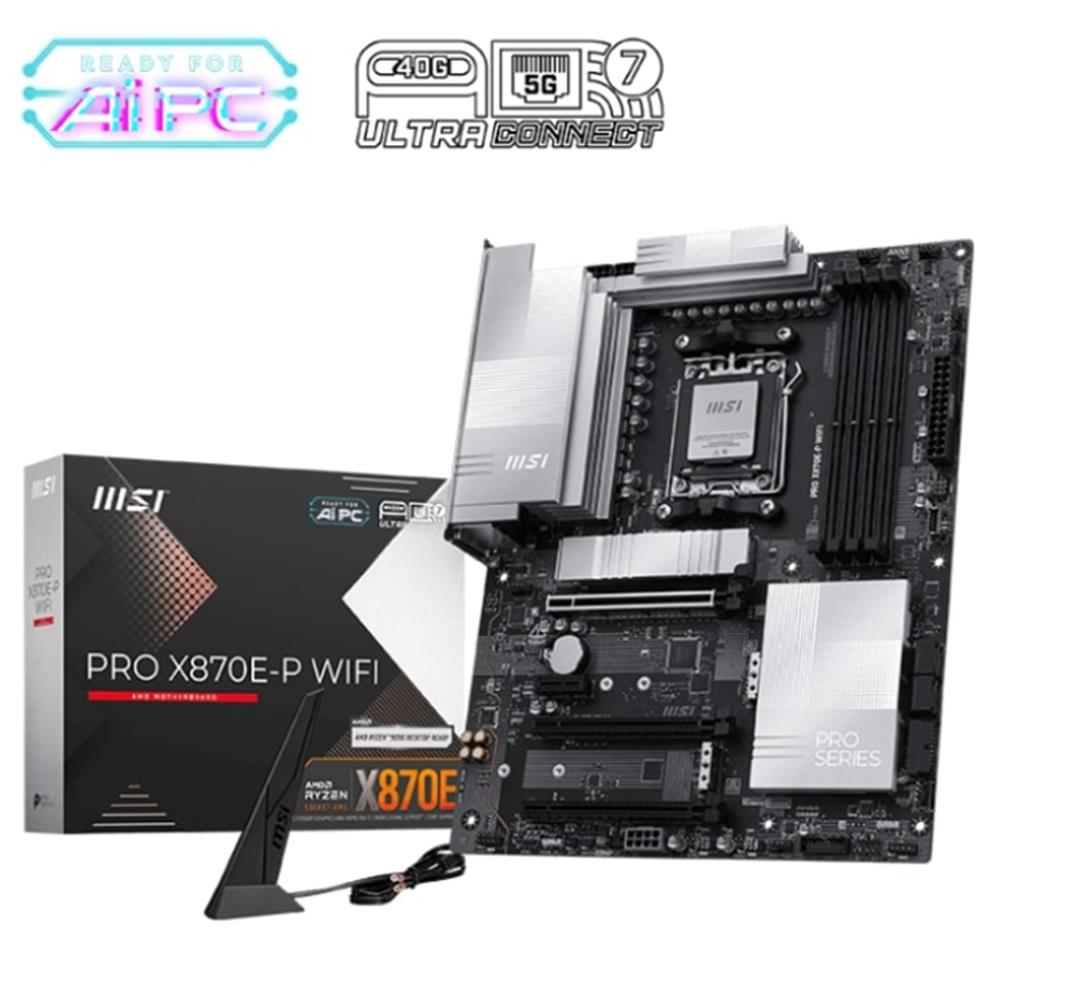 Msi Pro X870E-P WIFI DDR5 AMD X870E AM5 Soket DDR5 8200+(OC)MHz ATX Oyuncu (Gaming) Anakart - görsel 2