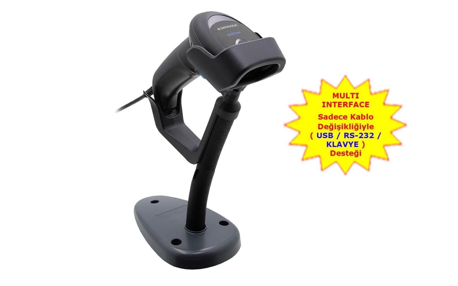 Datalogic Quickscan QD2590 Karekod Okuyucu Ayak, USB Bağlantılı - küçük görsel 1