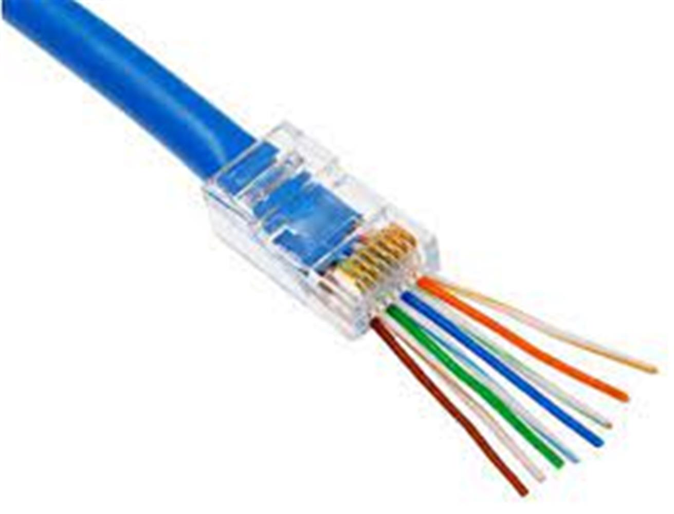 Nova RJ45 Cat6 Açık Uçlu 100lü Paket Konnektör Delikli