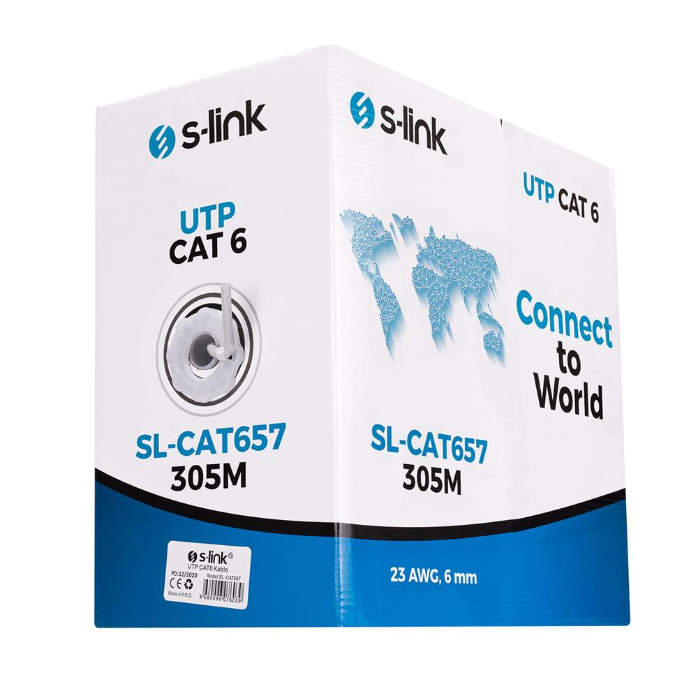 S-link SL-CAT657 305mt 23AWG Utp CAT6 Kablo - görsel 2