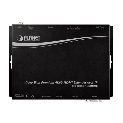Planet PL-IHD-420PR Video Wall 4K/60 HDMI & USB over IP Receiver with PoE - görsel 3
