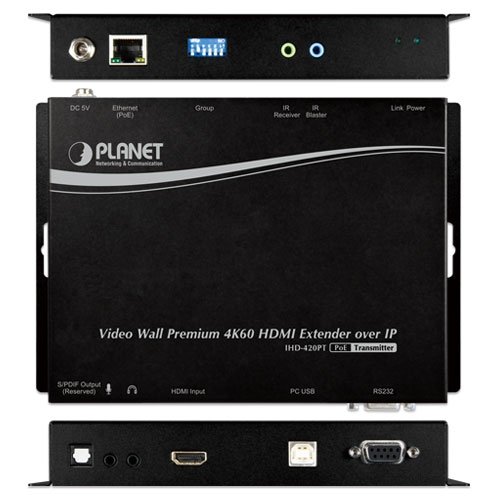 Planet PL-IHD-420PT Video Wall 4K/60 HDMI & USB over IP Transmitter with PoE - görsel 4