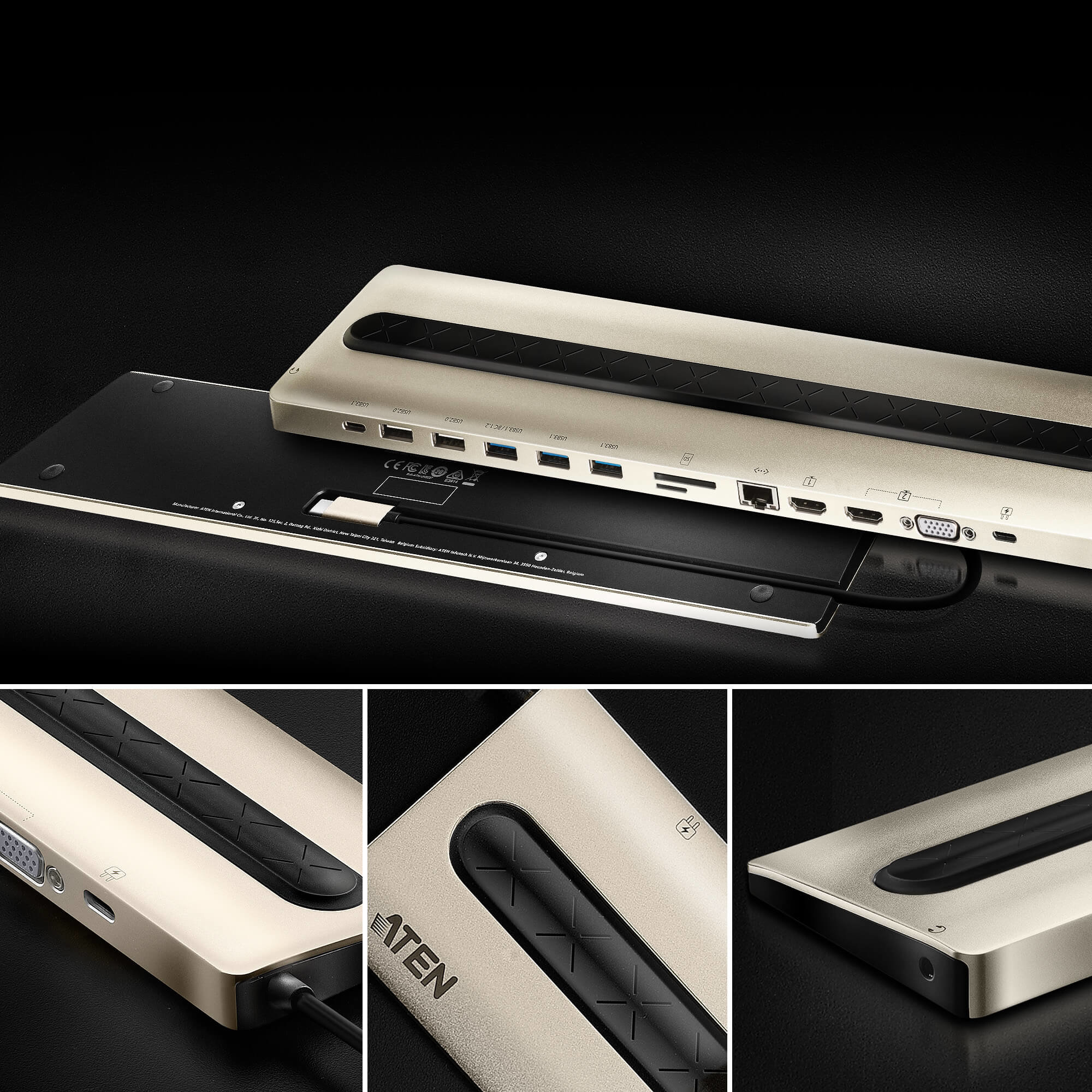 Aten UH3237 USB-C Multiport Dock with Power Pass-Through - görsel 5