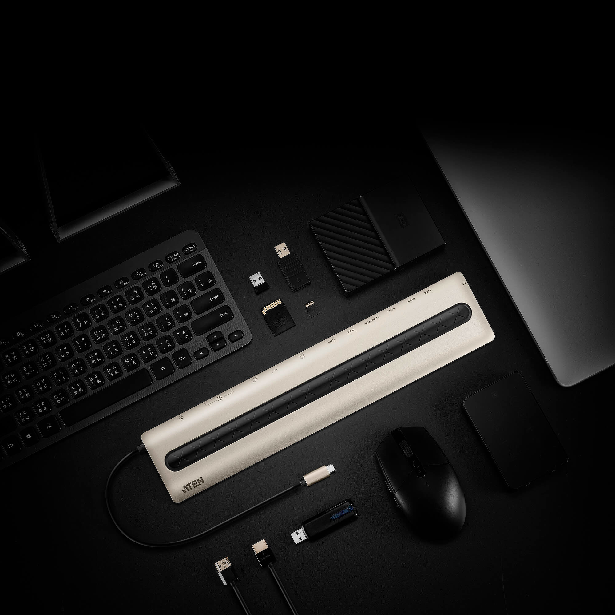 Aten UH3237 USB-C Multiport Dock with Power Pass-Through - görsel 6