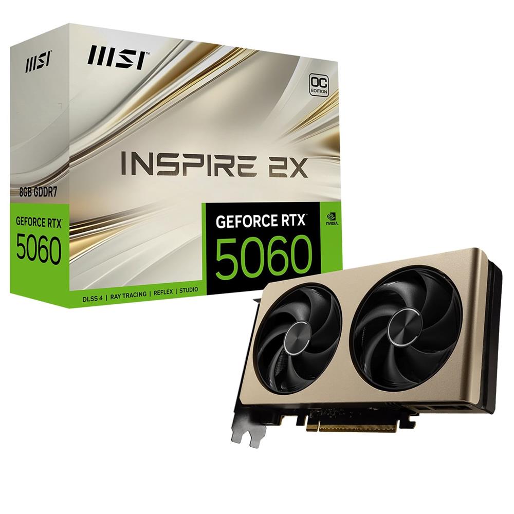 Msi GeForce RTX5060 8G INSPIRE 2X OC 8GB GDDR7 128 Bit DLSS 4 Ekran Kartı - görsel 2