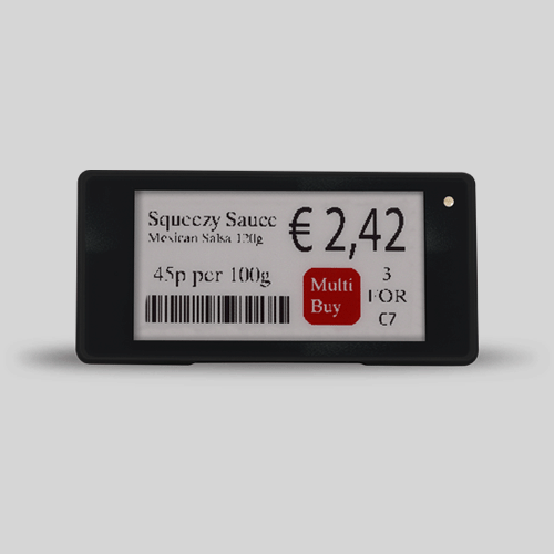 2,13 inç Elektronik Raf Etiketi (BWR) – Siyah Kasa
