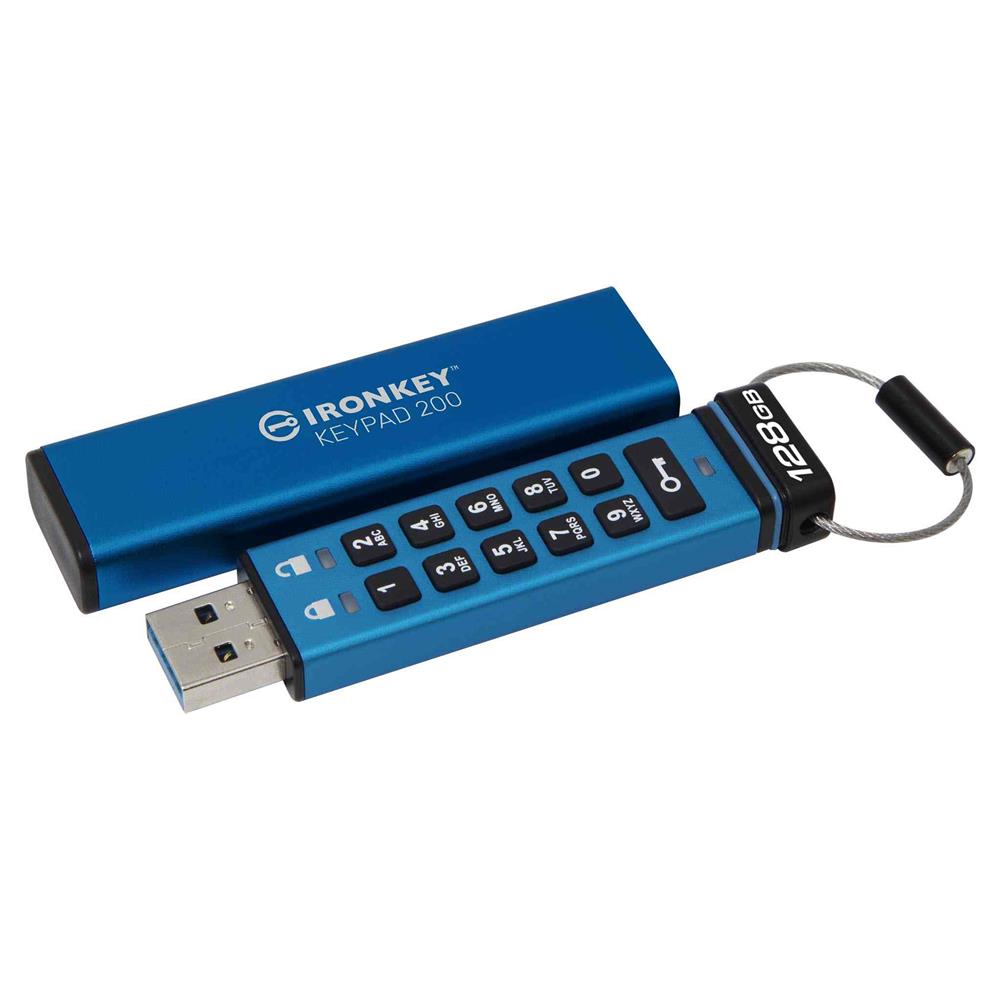 Kingston IKKP200/128GB 128GB IronKey Keypad 200, FIPS 140-3 Lvl 3 (Pending) Flash Bellek - görsel 2