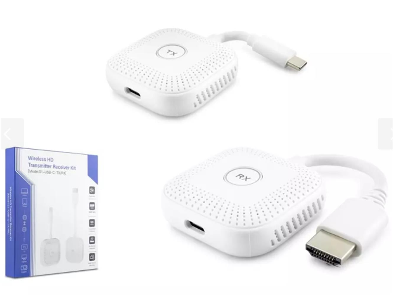 Hadron HDX1385 50mt Type-C Tx / Hdmi Rx Extender Kablosuz 1080p (Tv/Tablet/Projektör)