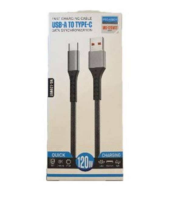 Megatech MT-120wt Hasır 120W Usb To Type-C Data Kablosu