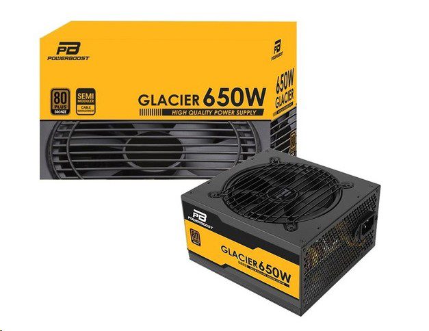 PowerBoost BST-ATX650B GLACIER 650w 80+ BRONZE Semi Modüler 12cm Fanlı ATX