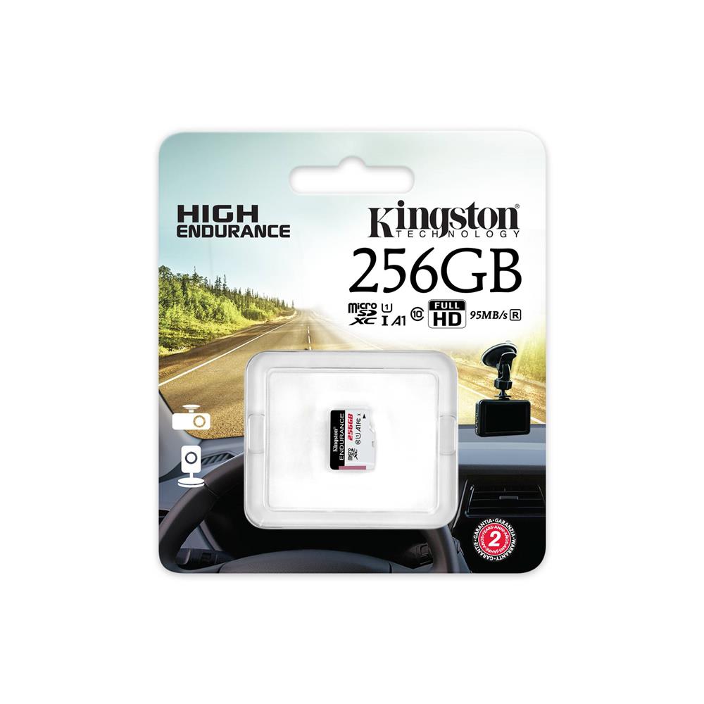 Kingston SDCE/256GB 256GB microSDXC Endurance 95R/45W C10 A1 UHS-I Card Only Hafıza Kartı