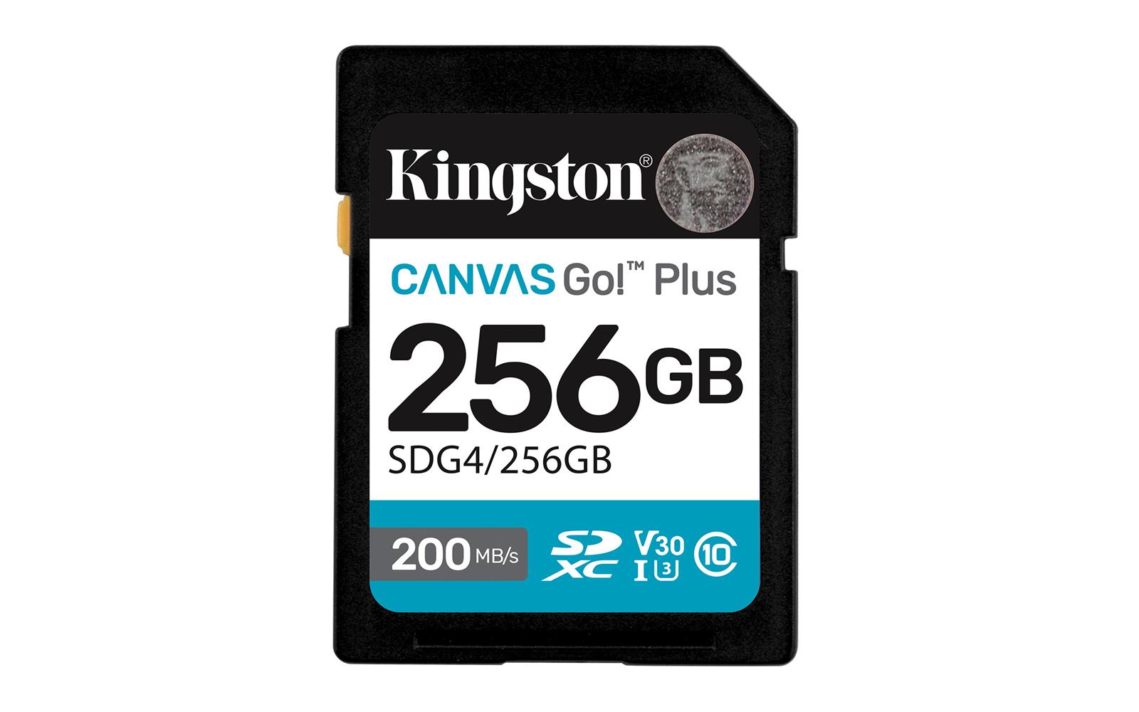 Kingston SDG4/256GB 256GB SDXC Canvas Go Plus Gen4 200MB/s C10 UHS-I U3 V30 Hafıza Kartı - görsel 2