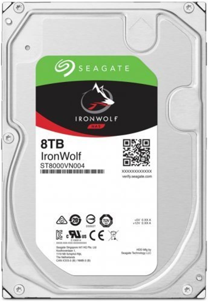 Seagate 8Tb ST8000VN004 Ironwolf 3,5" 7200Rpm 256Mb Rv Sensör, Sata 3, 7/24 Nas Diski